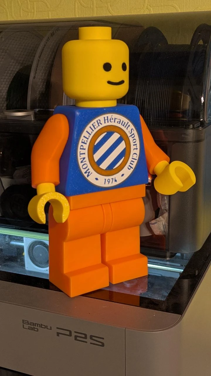 Figurine façon brique – Montpellier HSC 🔵🟧 (20cm) – photo 3